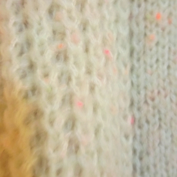 Beige cardigan with pink dots, size lg. - Picture 2 of 4